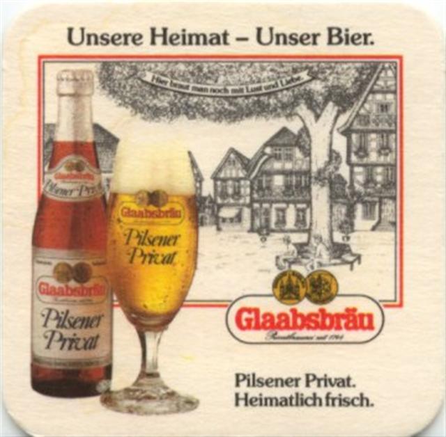 seligenstadt of-he glaab unsere 1-5a (quad180-l flasche & glas)